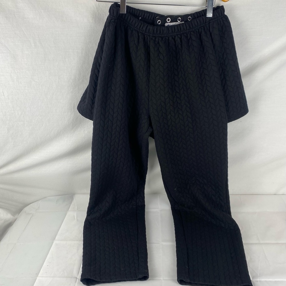 Silverts Adaptive Pants Black Snap Panel Caregiver Post Surgery Recovery